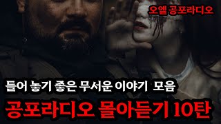 공포라디오 몰아듣기 10탄ㅣ틀어 놓기 좋은 무서운 이야기 모음ㅣ일본괴담ㅣ공포라디오ㅣ괴담ㅣ공포썰ㅣ오엘 공포라디오 [upl. by Trilbi886]