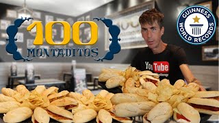 COMIENDO en los 100 MONTADITOS  El RETO MÁS DURO DE MI VIDA nadie ha intentado hacer esto [upl. by Asli]