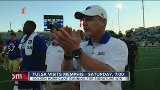 Tulsa Football looks to take next step Saturday at Memphis [upl. by Munafo323]