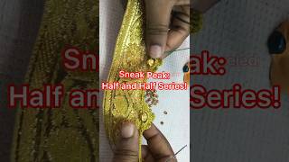 Saree krosha kuchu designs Full tutorial Tomorrow Dont miss it Half and Half Series Double design [upl. by Nnawtna]