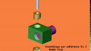 Assemblage par adhérence par deux tampons tangents [upl. by Enihsnus]