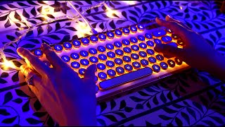 ASMR  LED Keyboard Clicking Typing Touching amp Brushing  Soft Speaking Ramble [upl. by Arocal515]