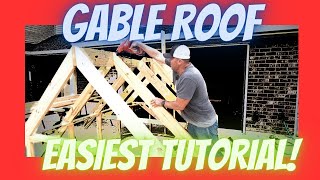 How to build a Gable Roof Easiest Tutorial Ever [upl. by Shelagh565]