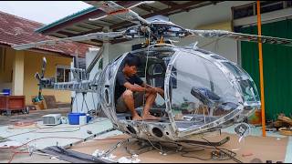 Man Builds Amazing FullSize HELICOPTER  Start to Finish DIY by Dodoan123 [upl. by Hanima]