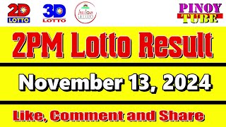 Lotto Result 2pm November 13 2024 Swertres Ez2 PCSO [upl. by Leigha978]