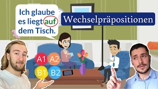 Wechselpräpositionen  Indirekte Fragen  Deutsch lernen A1A2 B1  Deutschkurs  Learn German [upl. by Hut]