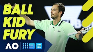 Daniil Medvedev lectures ballkids and umpire during Australian Open final  Wide World of Sports [upl. by Feenah806]