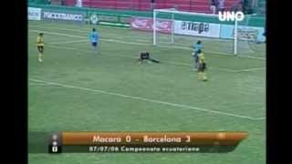 Goles Macará vs Barcelona Campeonato Nacional 2006 [upl. by Eppie]