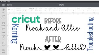 How To Use and Troubleshoot Glyphs In Cricut Design Space 2021 [upl. by Nylehtak]