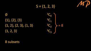 The Cardinality of a power set and the sum of combinations [upl. by Suzette]