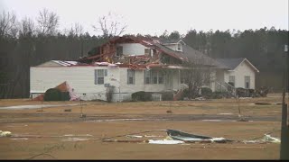 Cleanup underway after tornado hits Alabama town [upl. by Enaywd]