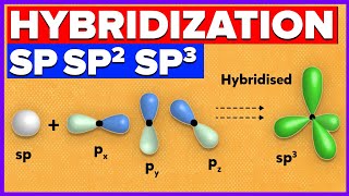 Hybridization of Atomic Orbitals  SP SP2 SP3 Hybridization of Carbon [upl. by Reiter]