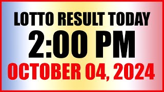 Lotto Result Today 2pm October 4 2024 Swertres Ez2 Pcso [upl. by Beghtol298]