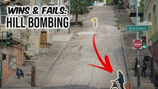 Skateboarding INSANE Hill Bombing  Wins amp Fails [upl. by Nellak]