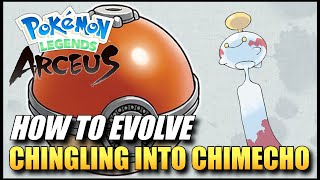 Pokemon Legends Arceus  How To Evolve Chingling Into Chimecho  How To Get Chimecho [upl. by Kat]