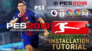 OPTIONS FILE PES 2018 PS3 100  BUNDESLIGA BLUS  BLES [upl. by Sinoda848]