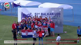 13 HAZİRAN 2021  BALKAN U20 CHAMPIONSHIPS [upl. by Templeton]