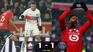 Lille vs PSG 11 Highlights 2023  Mbappe goal vs Lille  David goal vs PSG [upl. by Geordie867]