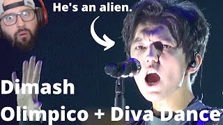 DIMASH  quotOlimpicoquot AND quotDiva Dancequot  First Time Hearing [upl. by Merat]