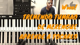 TUMBAO DE MERENGUE TUTORIAL PARTE 2 tumbao piano merenguedominicano coverpiano clasesdepiano [upl. by Elspeth]