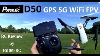 Potensic D50 review  GPS 5G WiFi FPV 1080p HD Camera Quadcopter drone [upl. by Wasserman694]