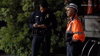 Suspect Steals Caltrans Truck In Front Of Workers [upl. by Notgnilra708]