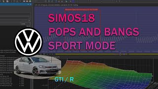 VW Golf GTI Pops And Bangs on Sport Mode  SIMOS1810 WinOLS by DRFile [upl. by Ylaek]