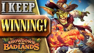 My NEW DECK keeps WINNING  Hearthstone Showdown in the Badlands [upl. by Aneeras]