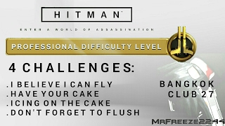 HITMAN  Bangkok  4 Challenges  Professional Difficulty [upl. by Nalorac]