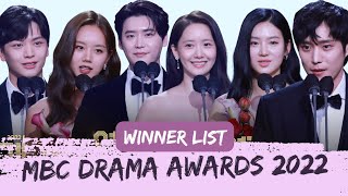 MBC Drama Awards 2022 Winner List [upl. by Monika]