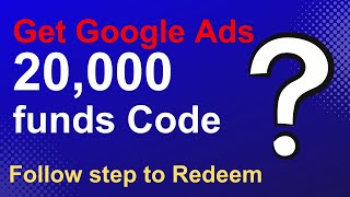 Apply free Google ads ₹20000 credit  How to Get ₹20000 Promotional code in Google ads [upl. by Rostand]