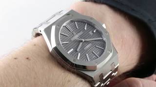 Audemars Piguet Royal Oak Anthracite Dial 15400STOO1220ST04 Luxury Watch Review [upl. by Jain]