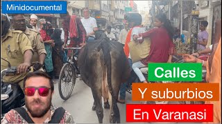 Caos 🐮📢🛺🐒 Caminando por las calles de Varanasi India  Mini documental [upl. by Phil]