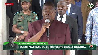 MESSAGE MATINAL DE SA DIVINITE PAPA SIMON KIMBANGU KIANGANI DU 29 OCTOBRE 2024 A NKAMBA [upl. by Margit]