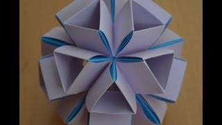 Kusudama Icosaedro Modulo Heinz Strobl [upl. by Kelda]