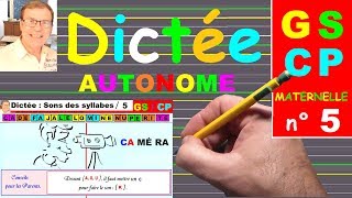 Dictée autonome de syllabes et mots en maternelle GS et CP  5 [upl. by Pomfrey]