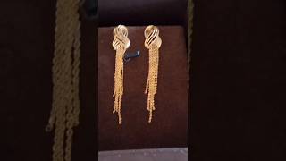 Newdesign Latest 22 carat gold earrings trending earrings goldjewellery viralshort [upl. by Pippo353]