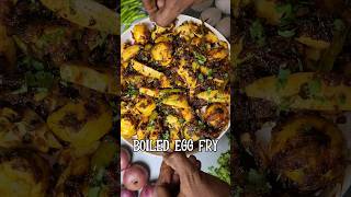 BOILED EGG FRYboiledeggfry boiledeggrecipes food reels recipe trendingreels foodie telugu [upl. by Belter]