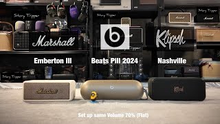 Marshall Emberton III vs Beats Pill 2024 vs Klipsch Nashville [upl. by Anes]