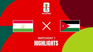 Tajikistan  Jordan  2026 FIFA World Cup AFC Asian Qualifiers  Highlights [upl. by Jeu]