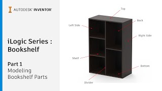 iLogic for Furniture Modeling  Bookshelf  Part 1  Modeling Bookshelf Parts [upl. by Einahpetse772]