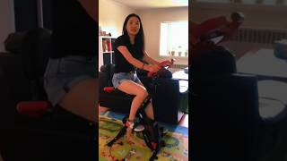 folding exercise bike workout fitness bikeworkout foldingbike gymbike gymworkout foldingcycle [upl. by Akired810]