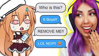 Got added in a random Group Chat with 6 Boys Gacha Life Mini Movie [upl. by Lolanthe]