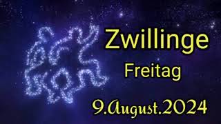 Tageshoroskop Zwillinge Freitag 9August2024 [upl. by Drawoh]