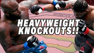 Fan Favorite UFC Heavyweight Knockouts amp Submissions [upl. by Auvil]