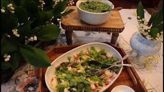 Horseradish Leaves Dip  Radish Salad with Garden Greens HorseradishDip RadishSalad Horseradish [upl. by Shult752]