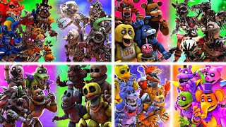 SFM FNaF Top 5 BEST FNaF vs Fight Animations [upl. by Jae]