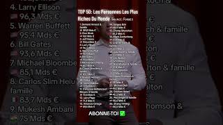 TOP 26 Les Personnes Les Plus Riches Du Monde [upl. by Siouxie226]