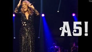 Céline Dion  Belting A5B5 in All By Myself 2492016 IMPRESSIVE [upl. by Pals794]