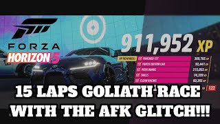 FORZA HORIZON 5 15 LAPS GOLIATH RACE AFK GLITCH 910 000 XP AND 25 MILLION CREDITS [upl. by Alanna]